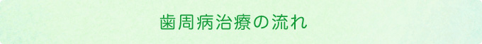 歯周病治療の流れ
